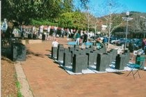 Mock-up of giant chessboard, 2006