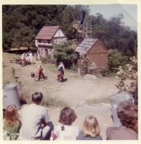 Four actors exiting the Mountain Play "Rip of the Mountain", 1962