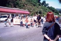 YMCA banner in the Memorial Day Parade, 2002