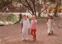 Families walking at the 1974 Homestead School 4th of July Parade