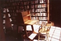 Reading desk and chair, date unknown