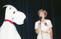 Snoopy and Jean Schulz at the Children's FilmFest, 2000