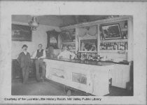 Interior of the Hansen Saloon known as the Louvre, circa 1900