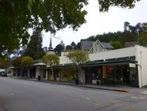 East Blithedale Avenue storefronts near Throckmorton Avenue, 2016