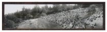 Framed black and white photographic print showing Mountain Play