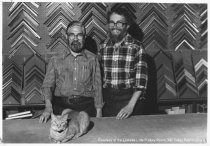 Richard Pervier and Matthew Davis in Dimitroff's Frame Shop, circa 1980