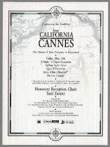 From California to Cannes invitation, 1998