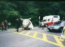 Dragon float in Memorial Day Parade, 1999