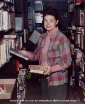 Joanne Hively, booksale volunteer, 1990