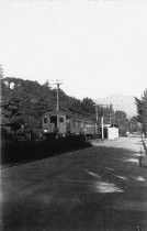 Black and white photograph of downtown Mill Valley, circa 1940