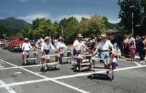 Precision Book Cart Drill Team in the Memorial Day Parade, 2001