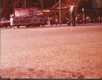 Cake float in Mill Valley's 75th Anniversary parade, 1975