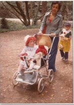 Families walking at the 1974 Homestead School 4th of July Parade