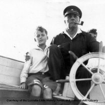 Leighton Robinson with a young boy, date unknown