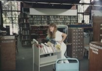 Moving a bookcart, 1987