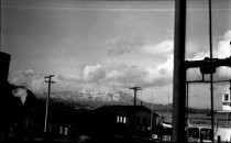 Snow on Mt. Tamalpais from train shed Sausalito, 1922