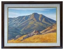 Framed print of Ray Strong's original painting, "Mt. Tamalpais"