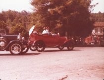 Antique cars in Mill Valley's 75th Anniversary parade, 1975