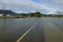 Multiuse Pathway near Tamalpais High School inundated by king tide, 2017