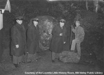 Mill Valley City Hall war memorial rock, 1953