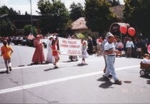 Costumed participants in the 4th of July parade, 1992