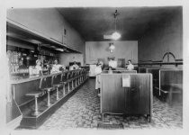 Interior of Esposti's Soda Fountain, circa 1940s