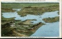 Topographical view of San Francisco and Bay cities