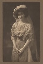 Mrs. Ralston White, with hat and veil, date unknown