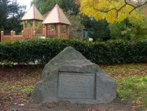 Boyle Park playground and plaque, 2016