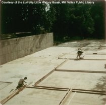 Construction of Library Foundation and Floors,1965