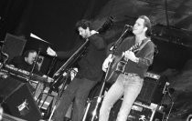 Bob Weir and Rob Wasserman performing at an event honoring music producer Hal Willner, 1990