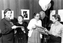 Mill Valley Public Library volunteer tea honoring volunteers in the 1980's