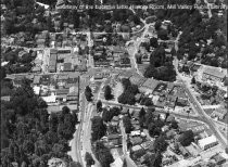 Aerial view over downtown Mill Valley, 1955