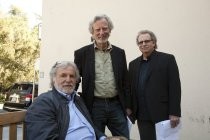 Filmmakers Philip Kaufman and Sid Ganis with Mark Fishkin, 2012