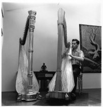 Joel Andrews, harpist, 1964