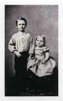 Sidney Barlow Cushing and Marian Cushing as children, circa 1864