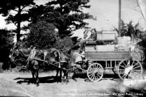 Man in horse-drawn carriage, circa 1910