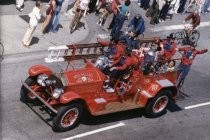 Mill Valley Fire Department truck in Memorial Day Parade, 1980