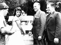 Mill Valley 60th Anniversary celebration cake cutting, 1960