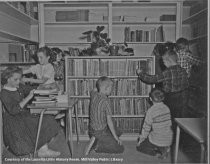 Students in the school library at Tamalpais Valley School, 1950s