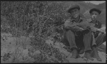 Raymond and Lynus Coyne at Willow Camp, 1919