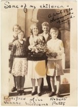 Miss Orva Williams, Teacher, with Students, 1930