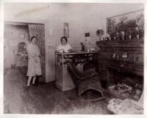 Interior of beauty parlor at 13 Bernard Street, circa 1924