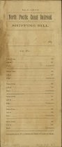 North Pacific Coast Railroad shipping bill