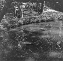 Library Boat Race on Old Mill Creek, 1973