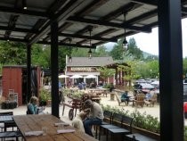 Mill Valley Lumber Yard Watershed Restaurant exterior seating, 2019