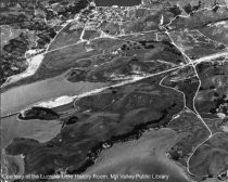 Aerial view of Mill Valley marshlands, circa 1930s