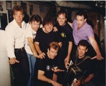 Huey Lewis, Johnny Lee Shell, Tony Braunagel, Joe Sublett, Sean Hopper, Dennis Quaid and Steve Conn