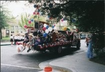 Flat bed truck in the Memorial Day Parade, 1999