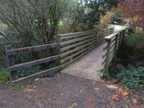 Boyle Park pedestrian bridge over Warner Creek, 2016